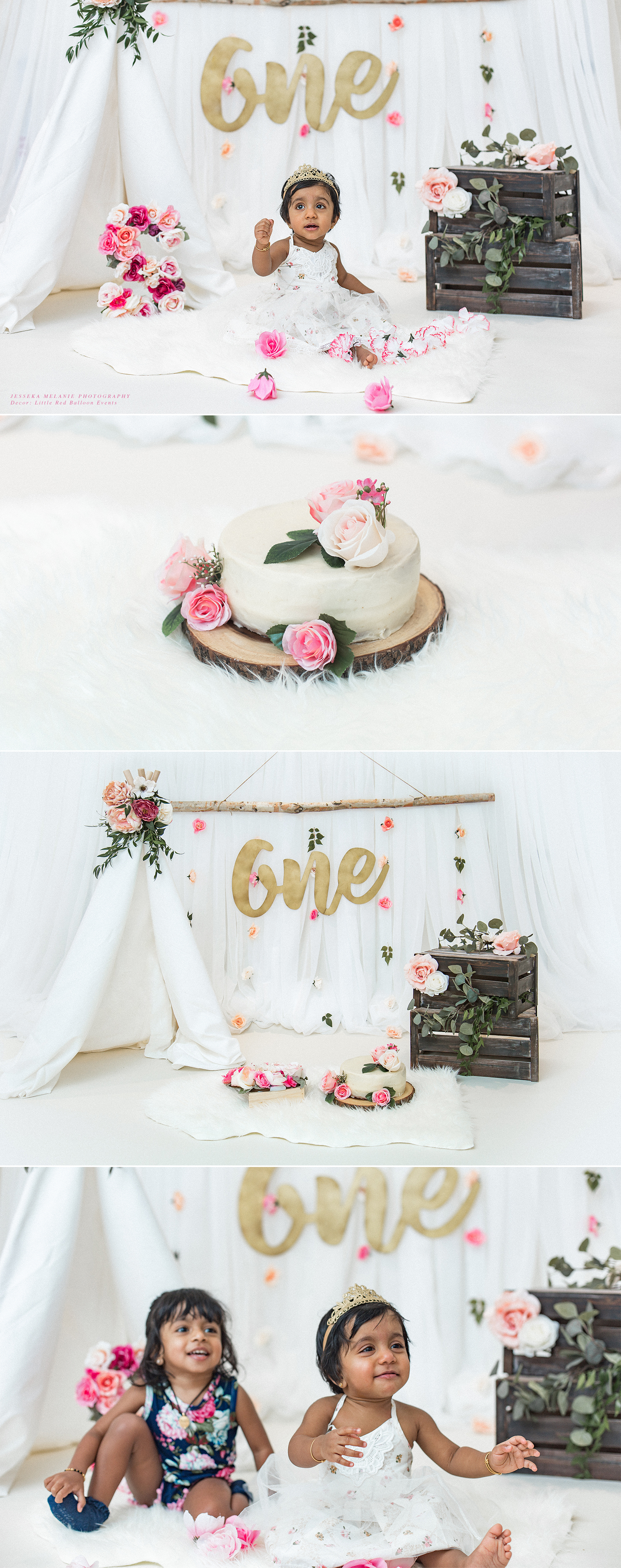 Jesseka Melanie Photography | Markham Cake Smash Photographer | Little Red Balloon Events Decor