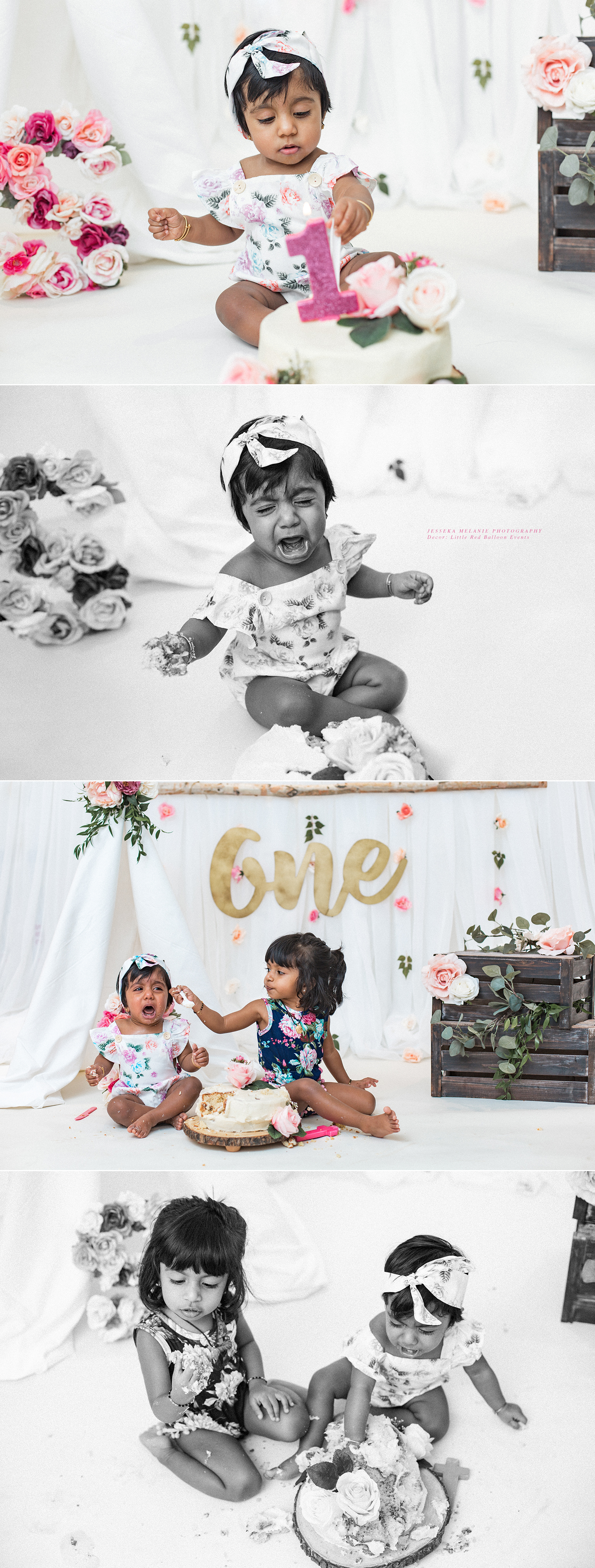 Jesseka Melanie Photography | Markham Cake Smash Photographer | Little Red Balloon Events Decor